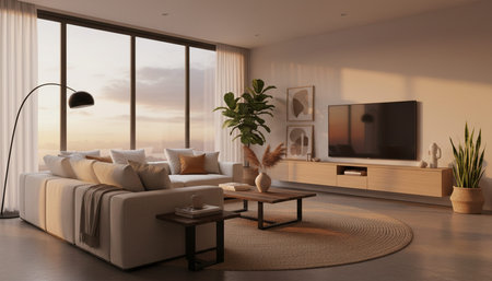 Modern Luxury Living Room Interior Background
