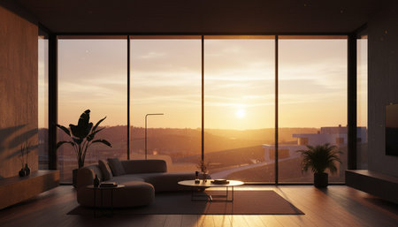 Modern Luxury Living Room Interior Backgroundの写真素材