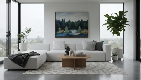 Modern Luxury Living Room Interior Background