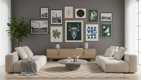 Modern Luxury Living Room Interior Background