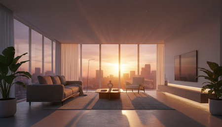 Modern Luxury Living Room Interior Background