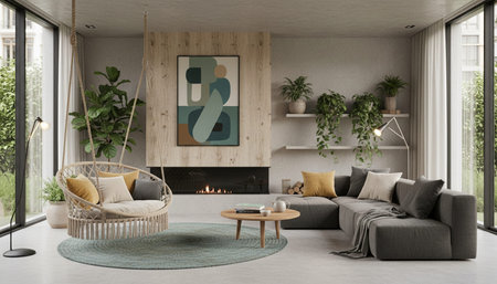 Modern Luxury Living Room Interior Background