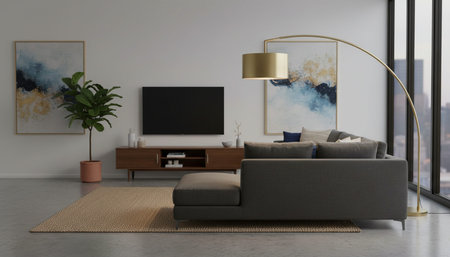 Modern Luxury Living Room Interior Background