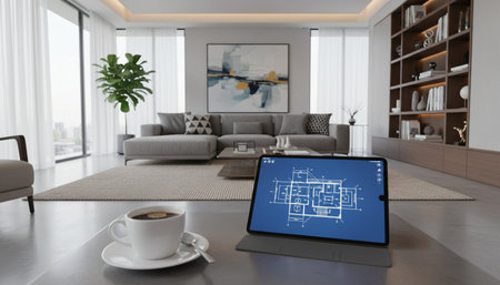 Modern Luxury Living Room Interior Background