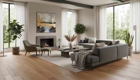 Modern Luxury Living Room Interior Background