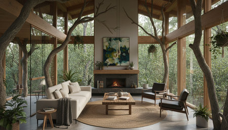 Modern Luxury Living Room Interior Background