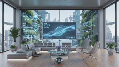 Modern Luxury Living Room Interior Background