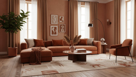 Modern Luxury Living Room Interior Background