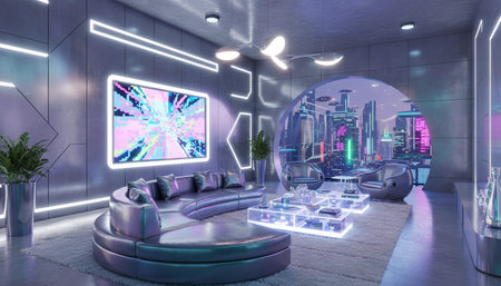 Modern Luxury Living Room Interior Background