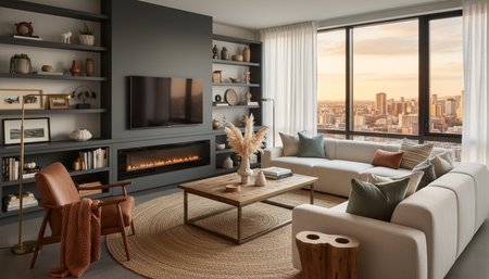 Modern Luxury Living Room Interior Background