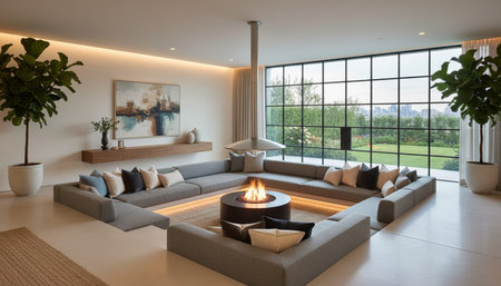 Modern Luxury Living Room Interior Background