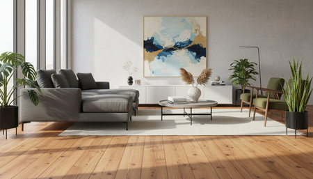 Modern Luxury Living Room Interior Background