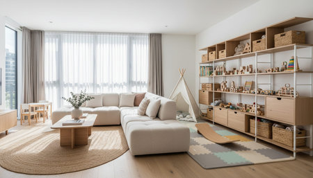 Modern Luxury Living Room Interior Background