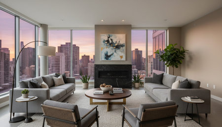 Modern Luxury Living Room Interior Background