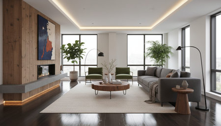 Modern Luxury Living Room Interior Background