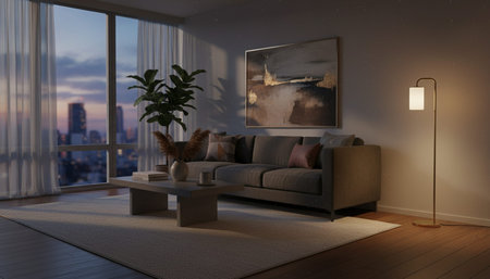 Modern Luxury Living Room Interior Backgroundの写真素材