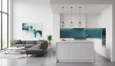 Modern Luxury Living Room Interior Background