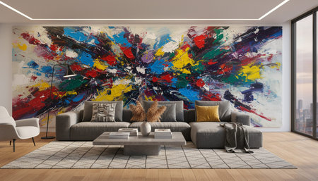 Modern Luxury Living Room Interior Background