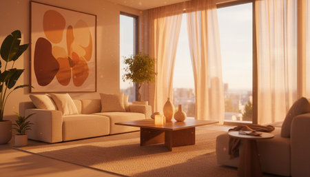 Modern Luxury Living Room Interior Background