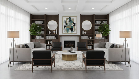 Modern Luxury Living Room Interior Background