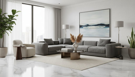 Modern Luxury Living Room Interior Background