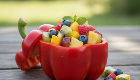 Assorted Fresh Fruits, Vegetables and Organic Healthy Food Concept