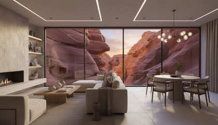 Luxury Modern Interior Design with Scenic Nature Views