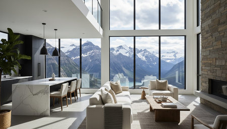 Luxury Modern Interior Design with Scenic Nature Views