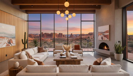 Luxury Modern Interior Design with Scenic Nature Views