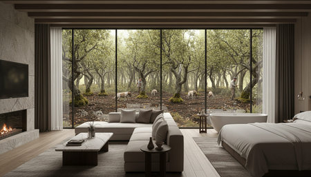 Luxury Modern Interior Design with Scenic Nature Views