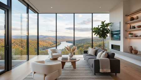 Luxury Modern Interior Design with Scenic Nature Views