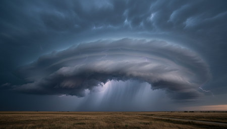 Breathtaking scenic landscapes under dramatic skies featuring rainbows, vibrant sunsets, and unique...