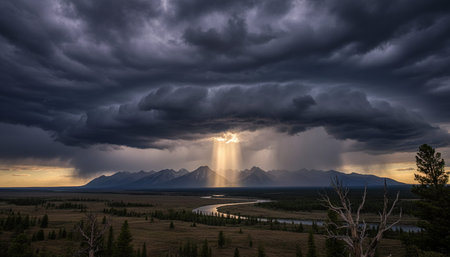 Breathtaking scenic landscapes under dramatic skies featuring rainbows, vibrant sunsets, and unique...