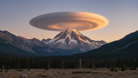 Breathtaking scenic landscapes under dramatic skies featuring rainbows, vibrant sunsets, and unique...