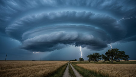 Breathtaking scenic landscapes under dramatic skies featuring rainbows, vibrant sunsets, and unique...