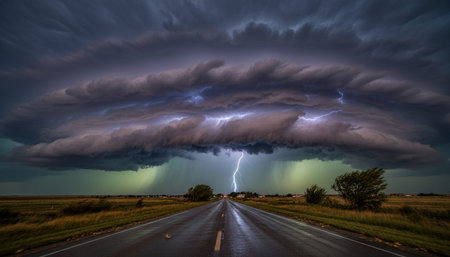 Breathtaking scenic landscapes under dramatic skies featuring rainbows, vibrant sunsets, and unique...