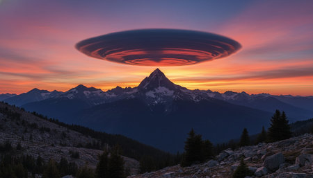Breathtaking scenic landscapes under dramatic skies featuring rainbows, vibrant sunsets, and unique...
