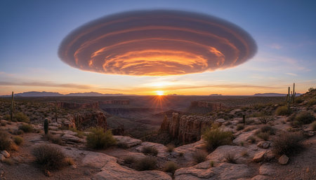 Breathtaking scenic landscapes under dramatic skies featuring rainbows, vibrant sunsets, and unique...