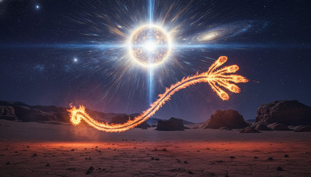 Atmospheric night scenes featuring vibrant bonfires and celebratory fireworks in a natural forest...