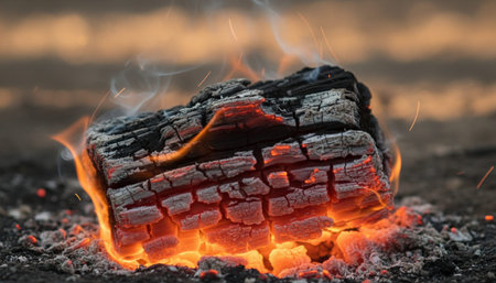 Atmospheric night scenes featuring vibrant bonfires and celebratory fireworks in a natural forest...