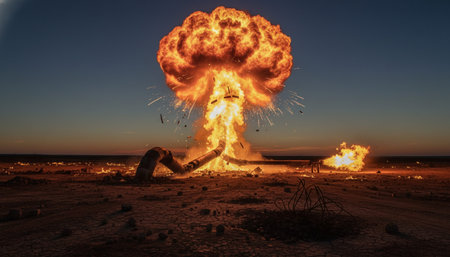 Atmospheric night scenes featuring vibrant bonfires and celebratory fireworks in a natural forest...