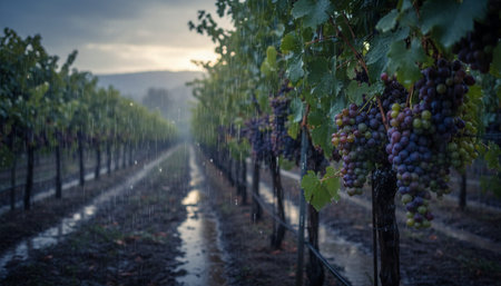 Atmospheric rainy weather scenes featuring wet urban streets  misty forests  and natural reflections.