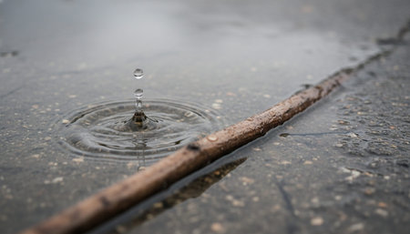 Atmospheric rainy weather scenes featuring wet urban streets  misty forests  and natural reflections.