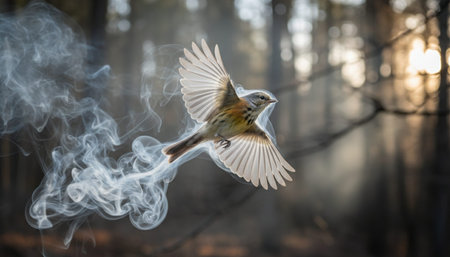 Cinematic atmospheric nature landscapes featuring misty forests, cozy cabins, and ethereal light.