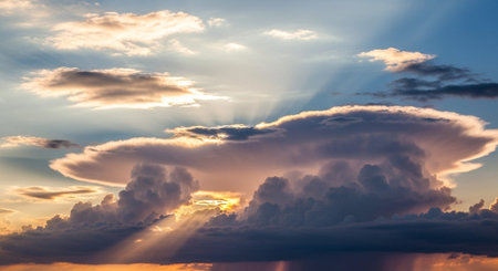 Scenic Landscape with Dramatic Sky