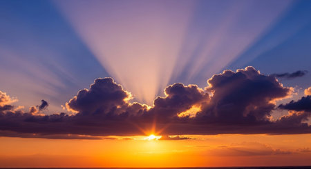 Scenic Landscape with Dramatic Sky