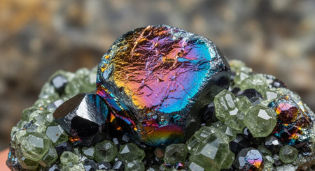 Colorful Crystal and Mineral Collection Background