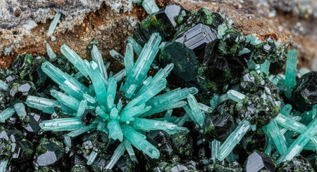 Colorful Crystal and Mineral Collection Background