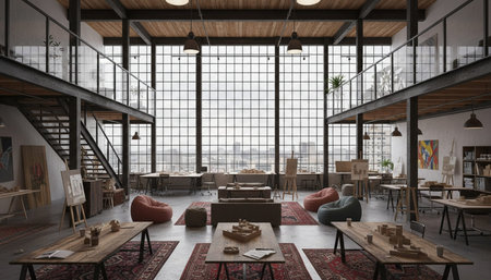 Home Work Space Interior Background