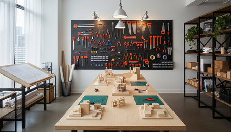 Home Work Space Interior Background